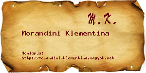 Morandini Klementina névjegykártya